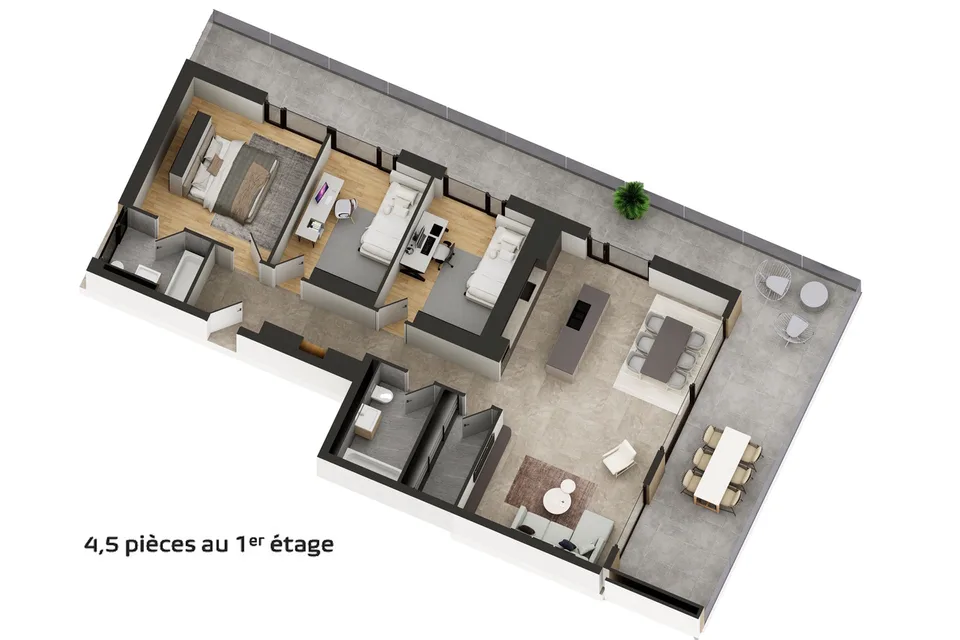 4.5 pièces en rez-de-jardin sur plan avec vue – photo 17 of 21