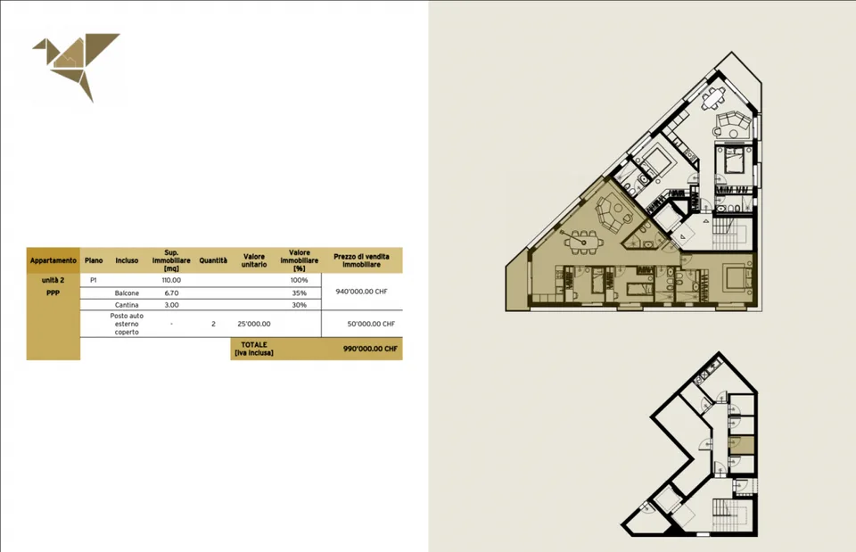 ORIGLIO RESIDENZA ORIGAMI · NUOVO 4.5 LOCALI DI DESIGN – foto 8 di 9