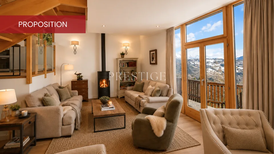 Chalet di 5 locali con vista impareggiabile ad Anzère