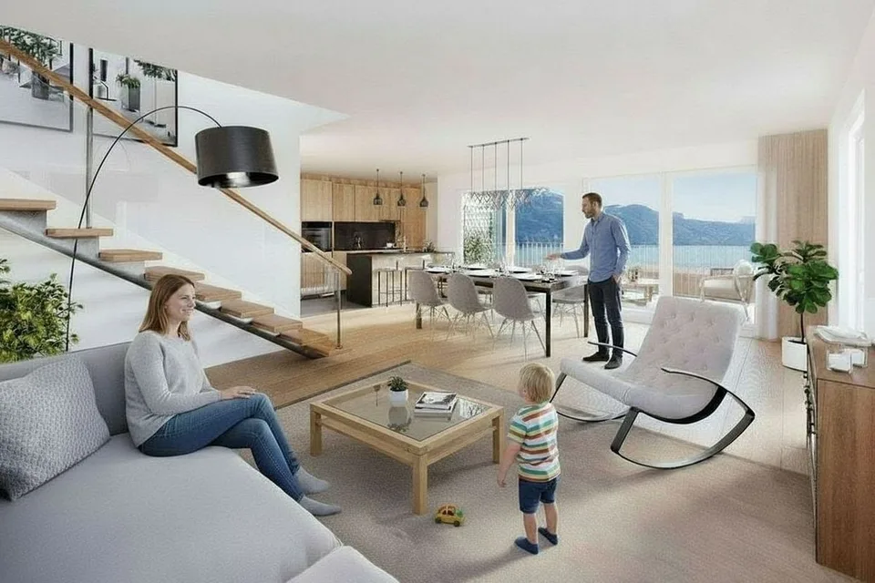 Prestigioso duplex in attico nuovo di 5,5 locali con panorama impareggiabile sul Lago di Ginevra