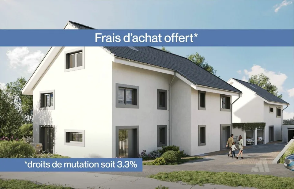 Villa mitoyenne 5.5 pièces lumineuse - droit de mutation offert