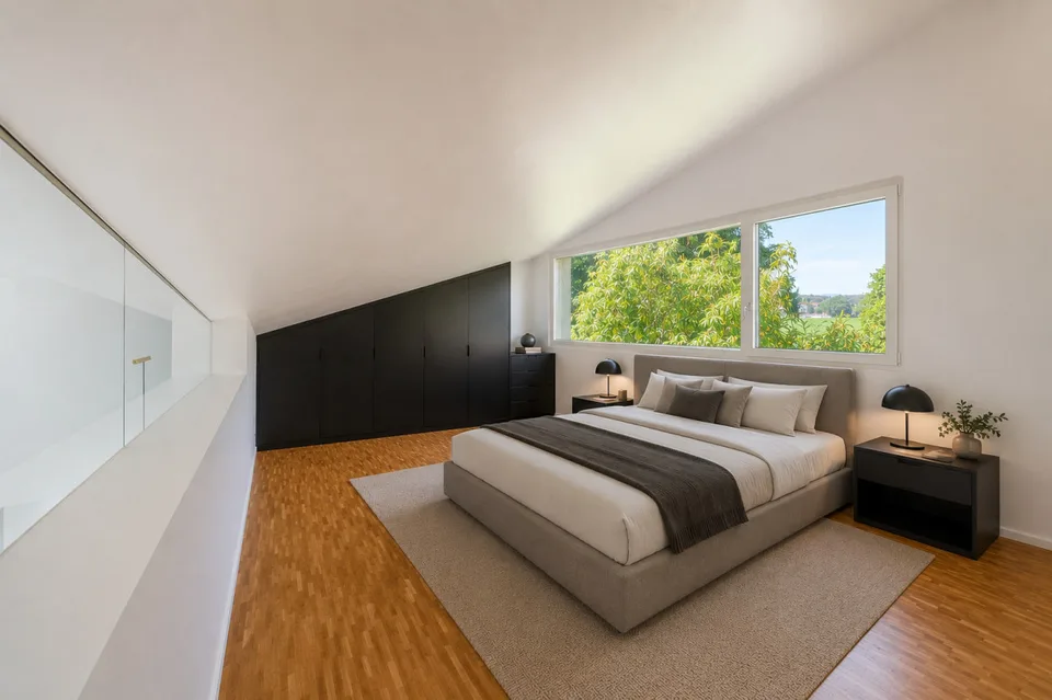 Einzigartig - Individuelle Architekten-Villa mit Pool in Mont-sur-Lausanne