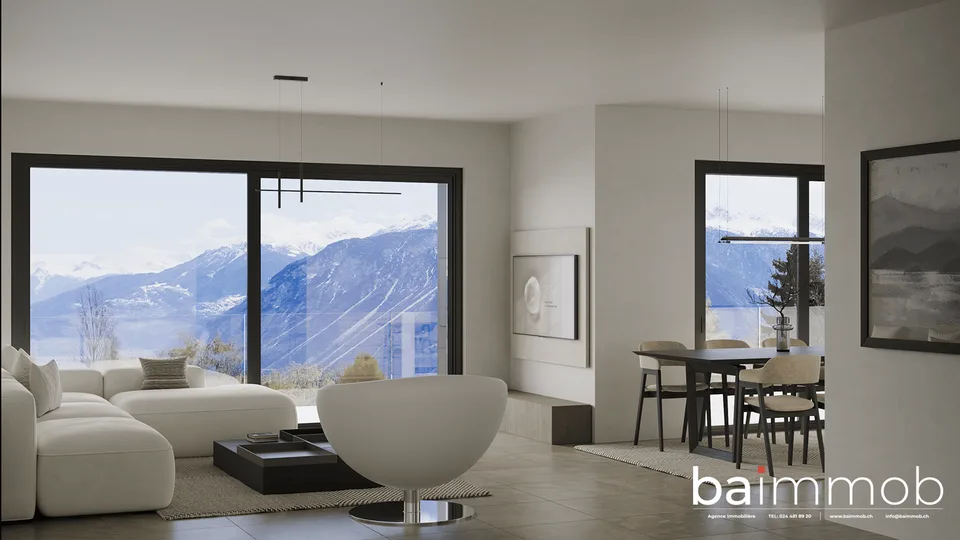Magnifique appartement de 3,5 pièces avec terrasse et jardin privatif à Crans-Montana !