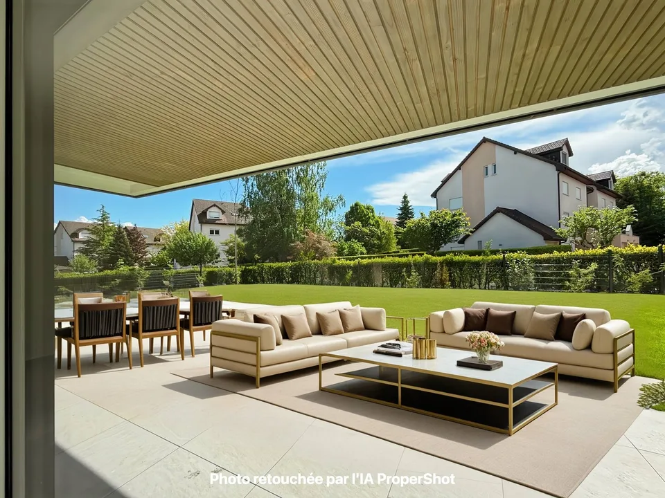 Appartement terrasse de 5 pièces à Divonne-les-Bains - 108m2 - jardin, cave, double garage