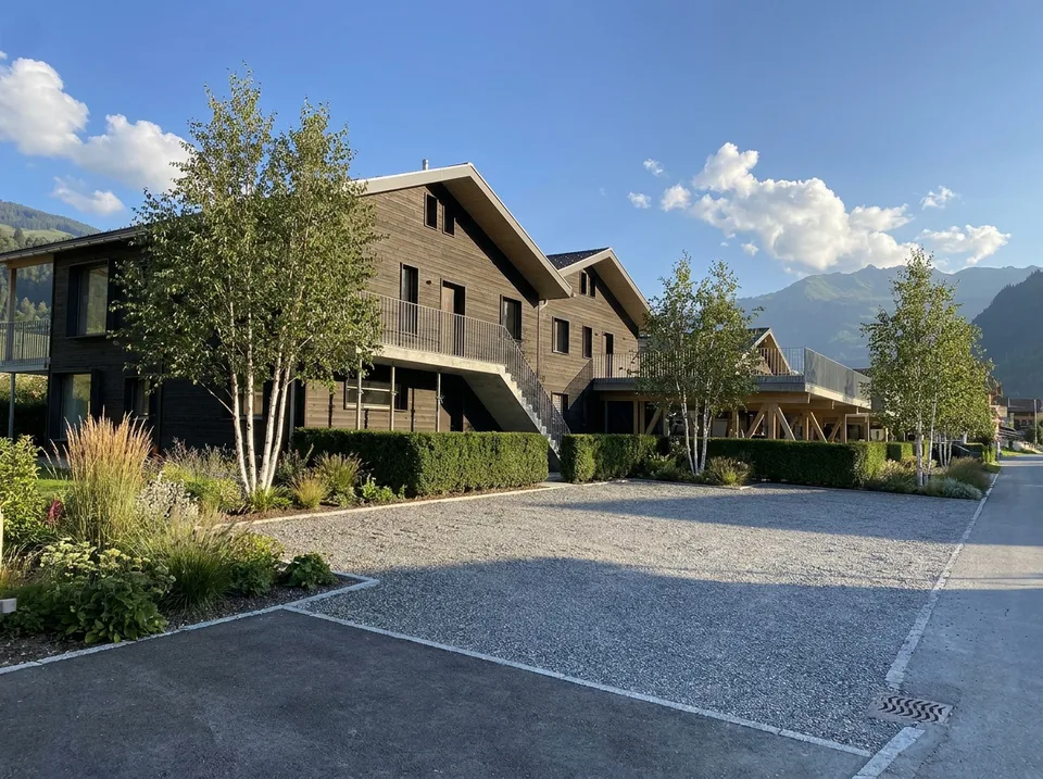 Paix et sérénité, jardin et montagnes