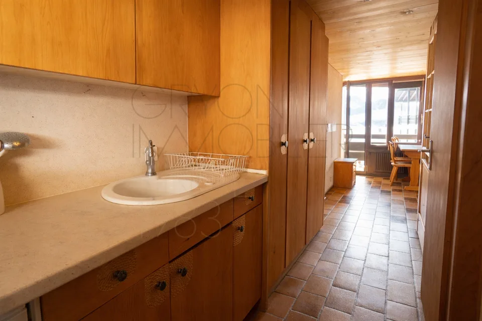 Skistudio mit direktem Pistenzugang in Alpe des Chaux mit Eckbalkon