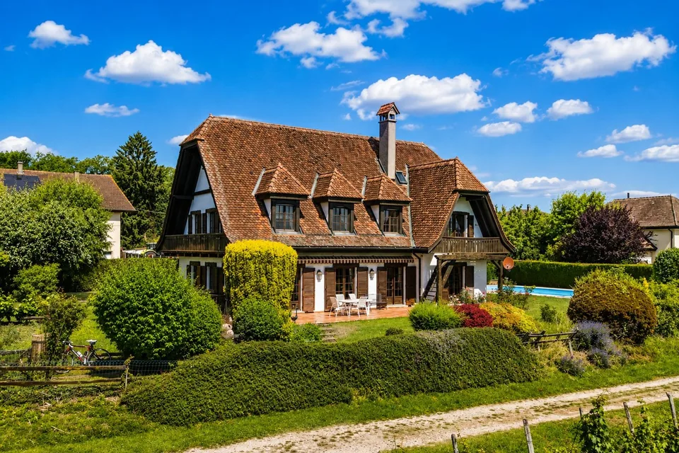Casa di villaggio con vista lago e Mont Blanc