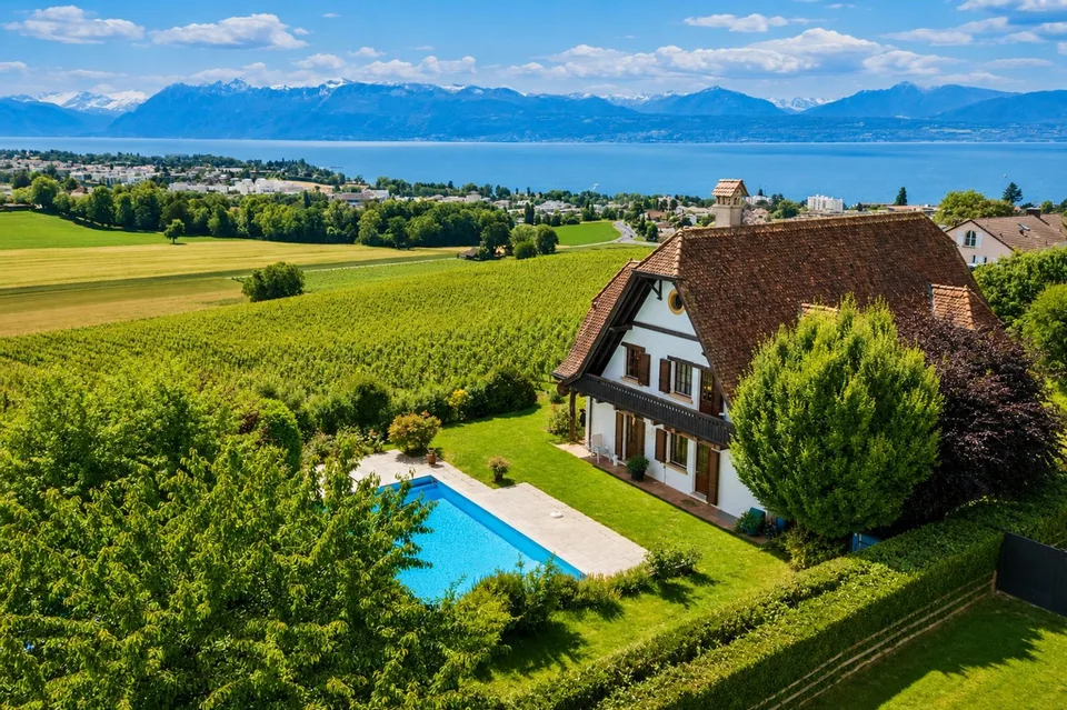 Casa di villaggio con vista lago e Mont Blanc
