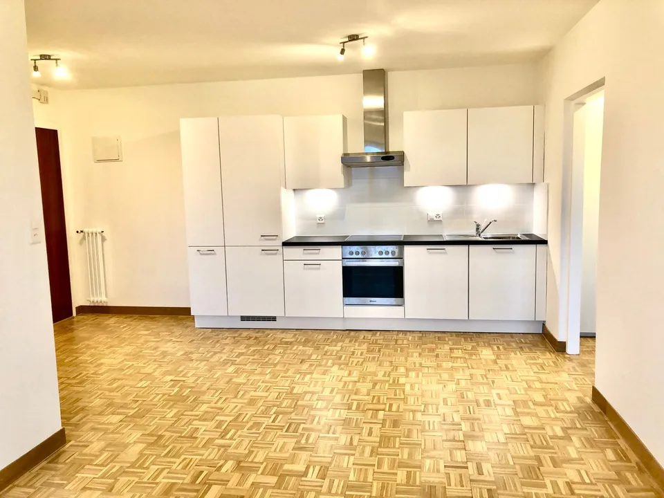 Appartement rénové avec belle vue sur le Jura à Meyrin