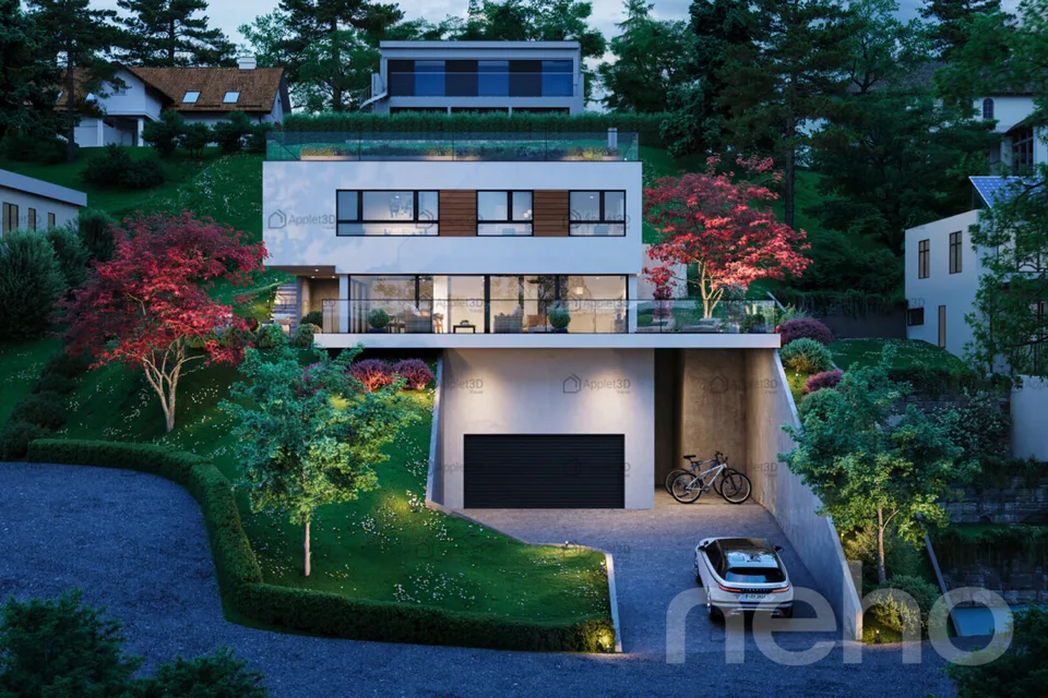Architektenvilla mit Panoramablick auf den See und die Berge – Foto 20 von 21