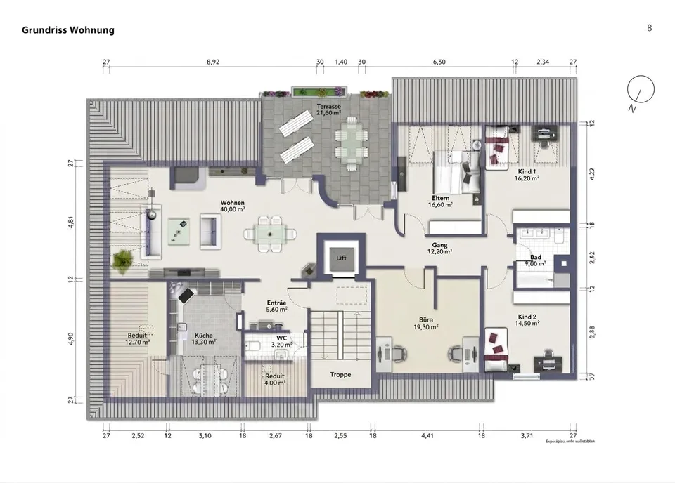 Appartamento attico ristrutturato di 5,5 locali con vista panoramica a Küngoldingen
