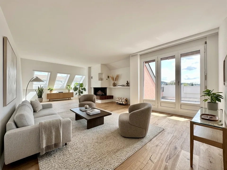 Frisch sanierte 5.5-Zimmer-Attikawohnung mit Weitsicht in Küngoldingen