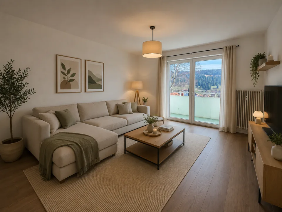 Tramelan, bel appartement de 4.5 pièces au rez avec balcon