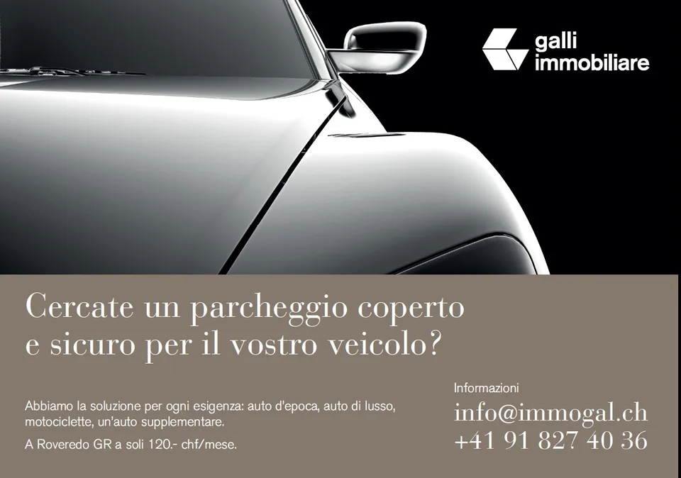 Posto auto coperto e sicuro a Roveredo (GR)