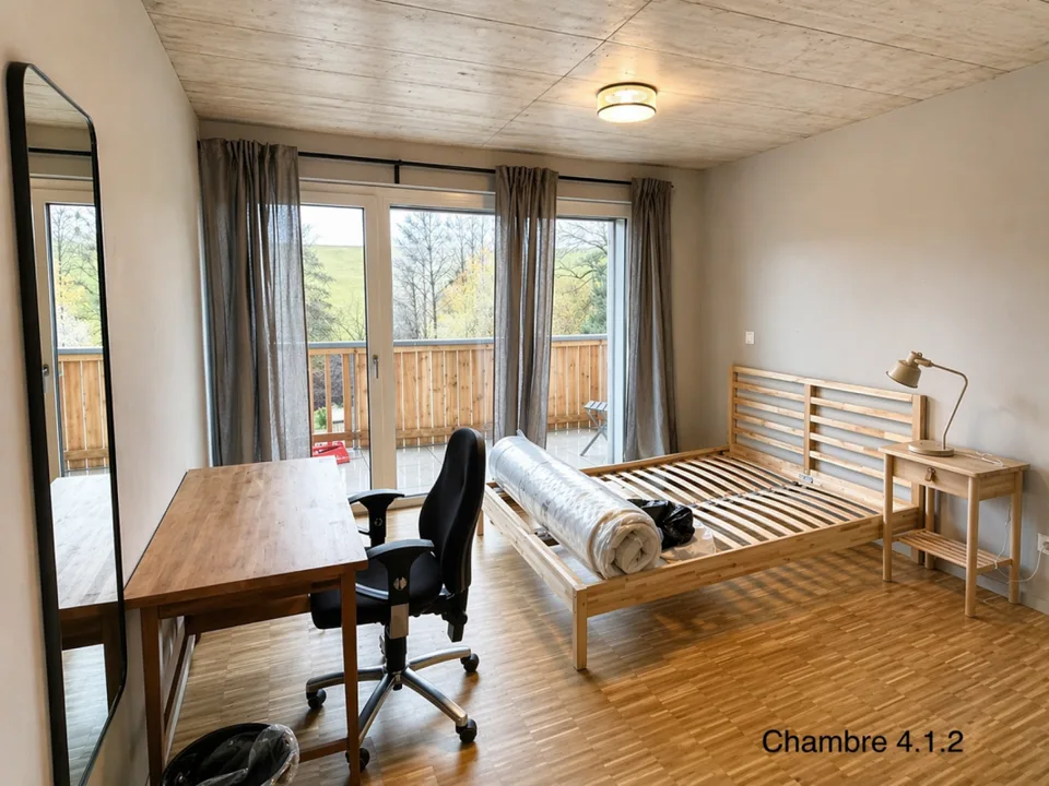 Nouvelle colocation haut de gamme - Chambres meublées avec balcon et terrasses à 2 pas de la gare de Châtel-St-Denis – photo 9 sur 16