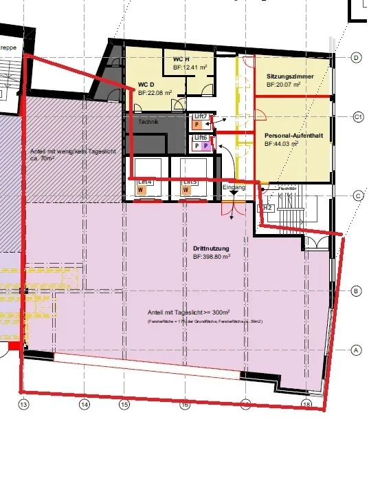 Unità commerciale con 130m² di spazio a pavimento nel centro commerciale - Migros Claramarkt