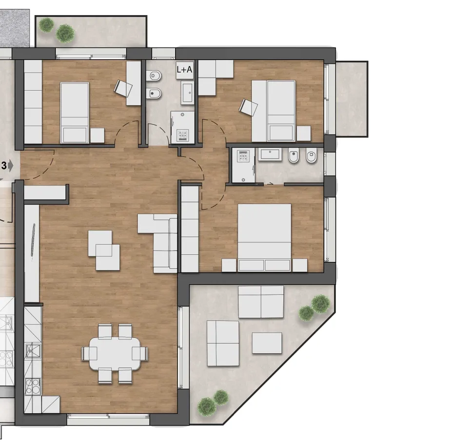 Elegantes 4.5-Zimmer-Wohnung mit privater Terrasse – Residenza Castellanza