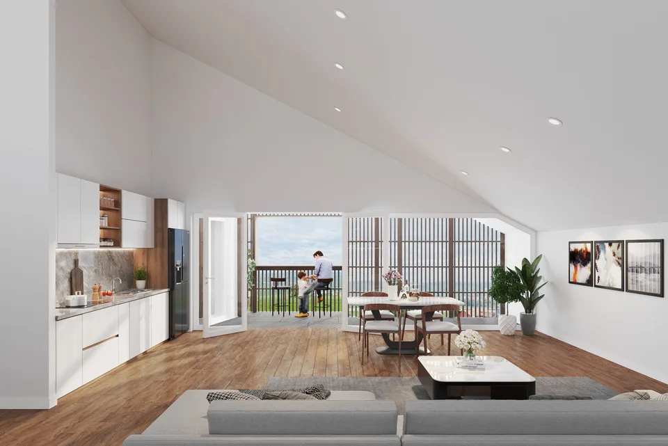 Dachgeschosswohnung mit 5,5 Zimmern und Loggia