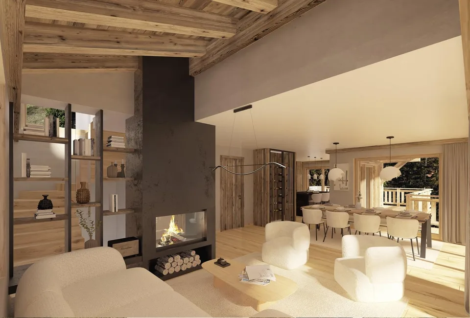 Luxueux Chalet 5,5 pièces à Crans-Montana sur plan (avec authorisation de construire)