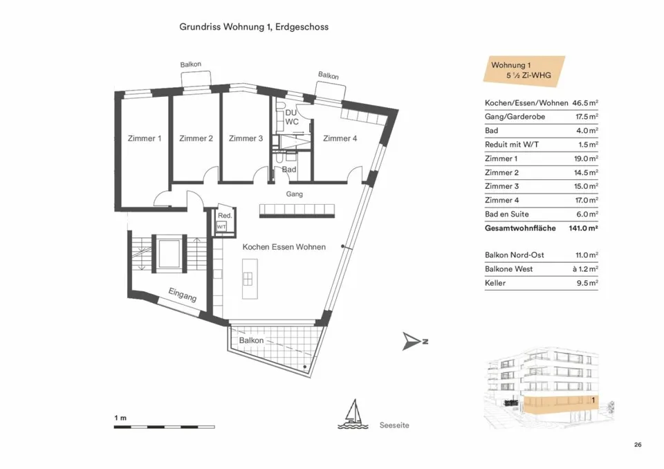 5.5 room apartment on the ground floor - Apt. 01 – photo 7 of 17