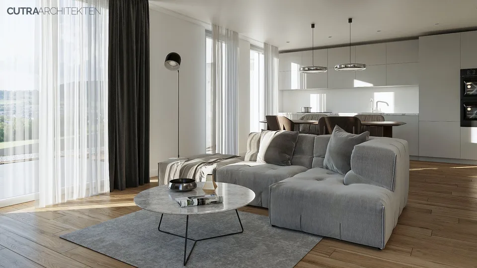 Construction neuve de 4 maisons individuelles interconnectées avec garage