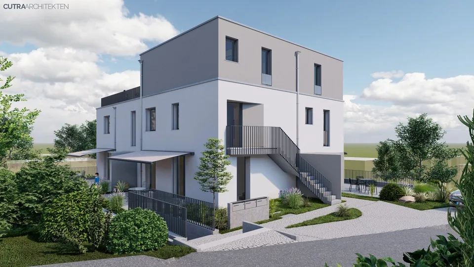 NEUBAU 4x zusammengebauten Einzelwohnhäuser mit Einstellhalle