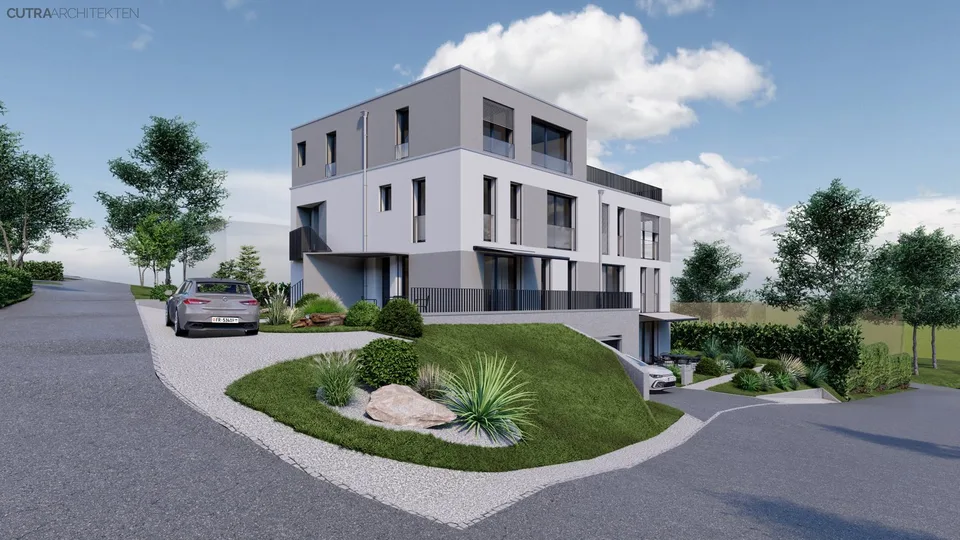 Construction neuve de 4 maisons individuelles interconnectées avec garage