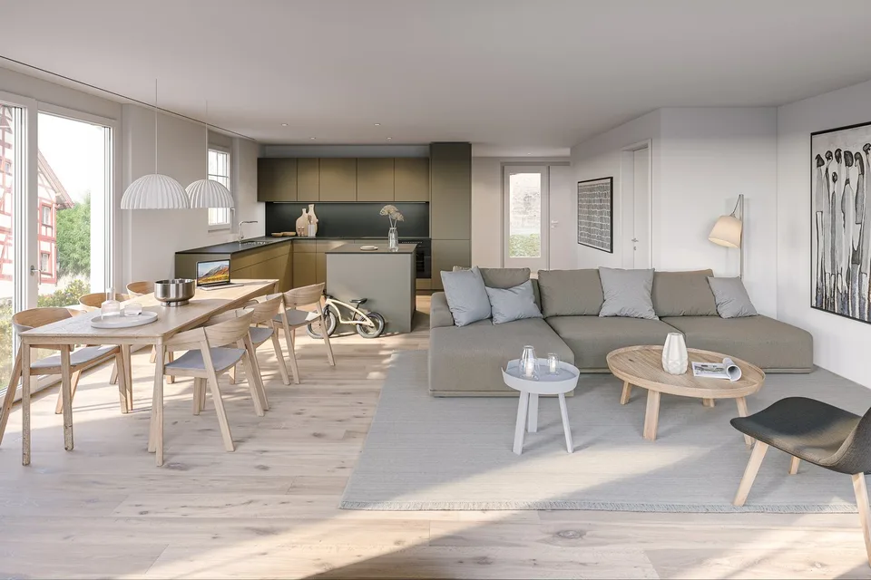 Modernes 5.5-Zimmer-Reihenhaus in ruhiger Dorfmitte von Dörf­lingen
