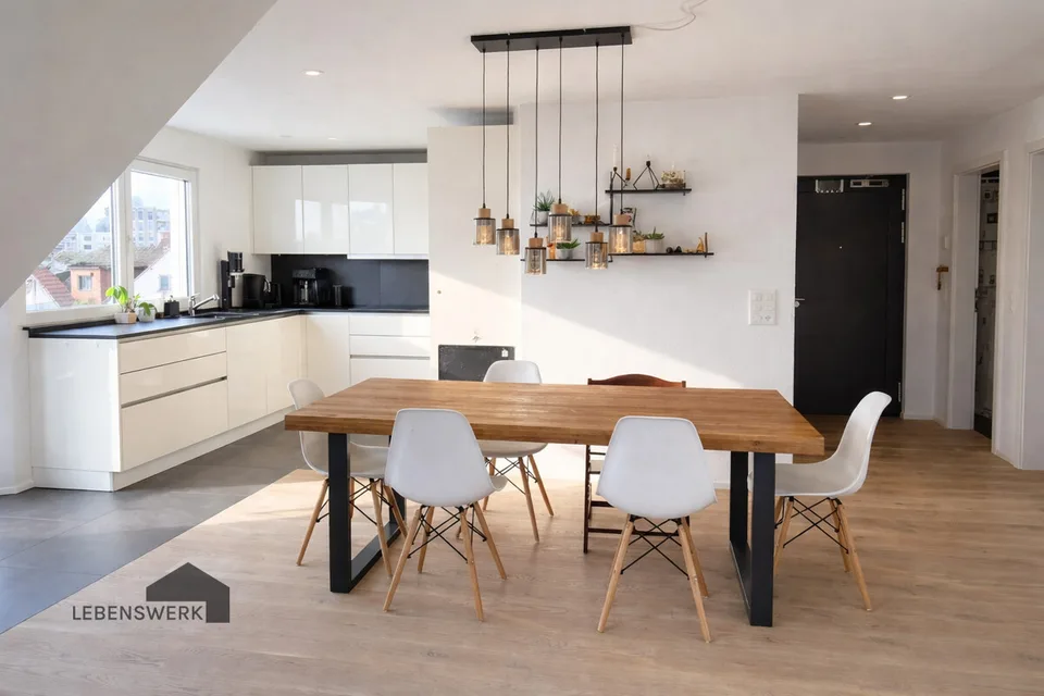 Zum Tausch: Moderne 5.5-Zimmer-Dachmaisonette im Herzen von Tägerwil
