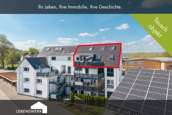 Zum Tausch: Moderne 5.5-Zimmer-Dachmaisonette im Herzen von Tägerwil
