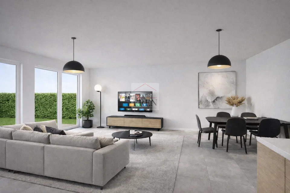 Appartement 3,5 pièces sud-est en rez de chaussée à Grône