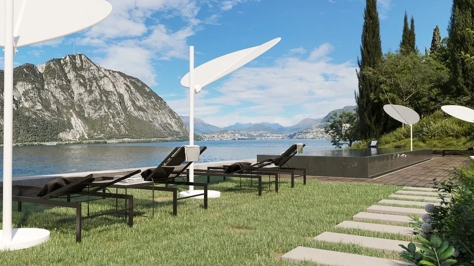 Magnificent apartment directly on Lake Lugano