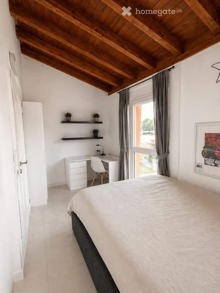 Maison unifamiliale à Porza avec jardin, 3 chambres et garage double avec recharge électrique