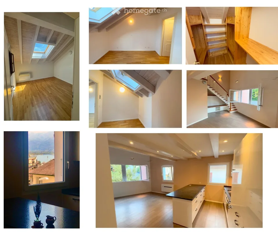 Minusio - Duplex, 2,5 Zimmer deluxe - Berg- und Seeblick
