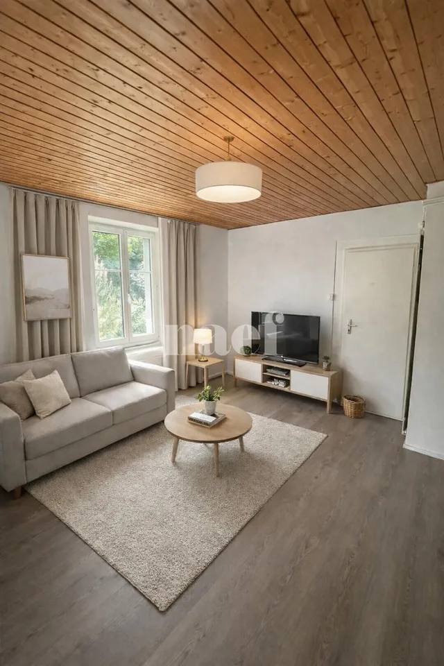Appartement de 2.5 pièces au centre-ville avec jardin