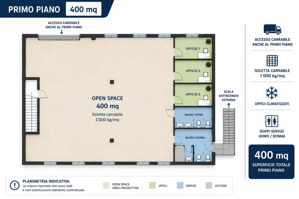 STABIO ENTREPÔT DE 800 M² AVEC BUREAUX