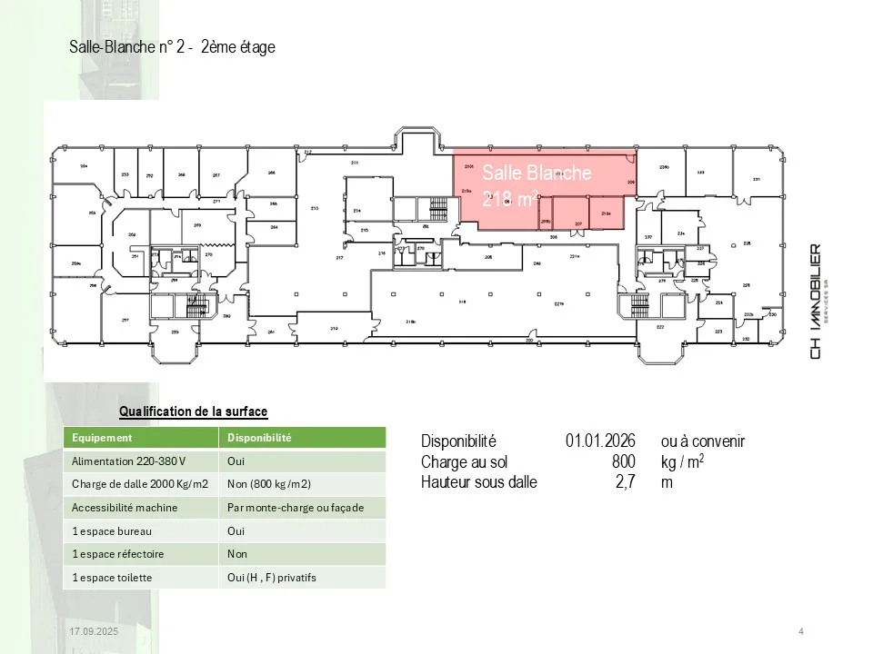 Sala bianca e spazio industriale moderno di 218 m² a Neuchâtel
