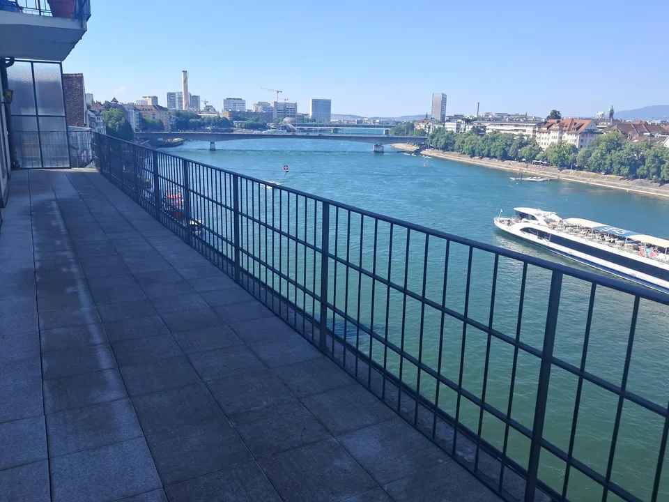 Repräsentative Altbauwohnung oder exklusive Gewerberäumlichkeiten mit Rheinblick und grossem Balkon