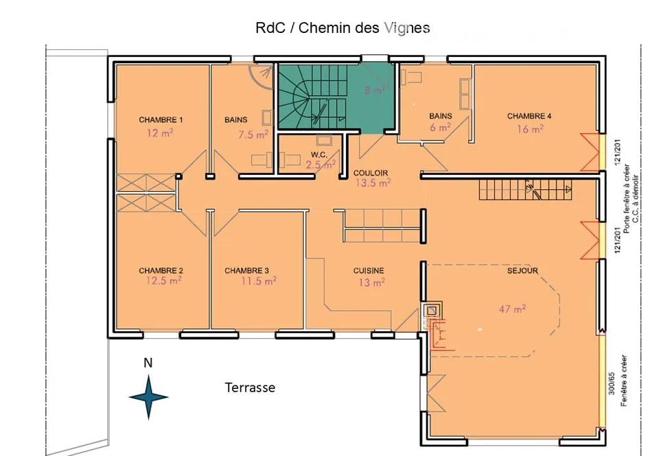Familienwohnung mit viel Licht in einer großen Villa in Préverenges – 7,5 Zimmer, großer privater Garten – Foto 20 von 21