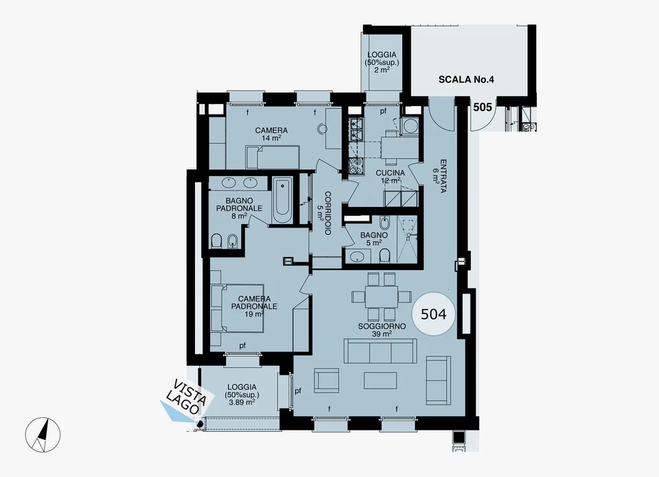 LUGANO-COLLINA D'ORO - AFFITTASI APPARTAMENTO 3.5 LOCALI CON VISTA LAGO (Rif. 504) – foto 28 di 29