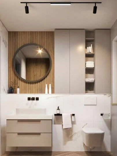 Magnifique appartement neuf de 4 1/2 pices en rez de jardin.