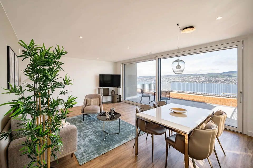Apartments mit Designer Möblierung und voller Seesicht in Horgen/Zürich/Zug/Pfäffikon.