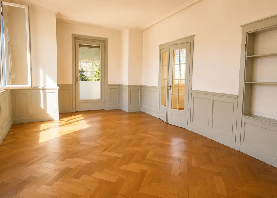 2 helle Arbeitsräume mit Wintergarten in einer Herrschaftsvilla