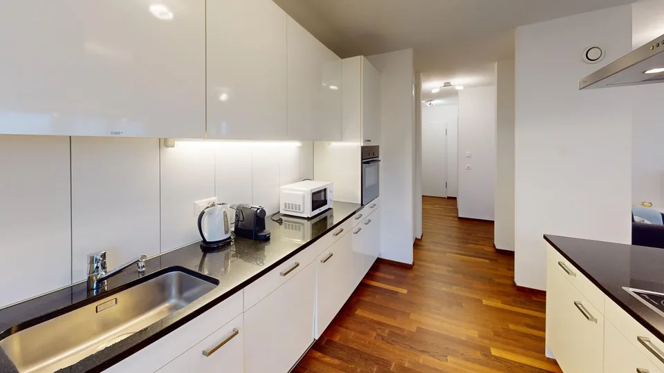 Elegant 3-bed furnished apartment with balcony in Morges