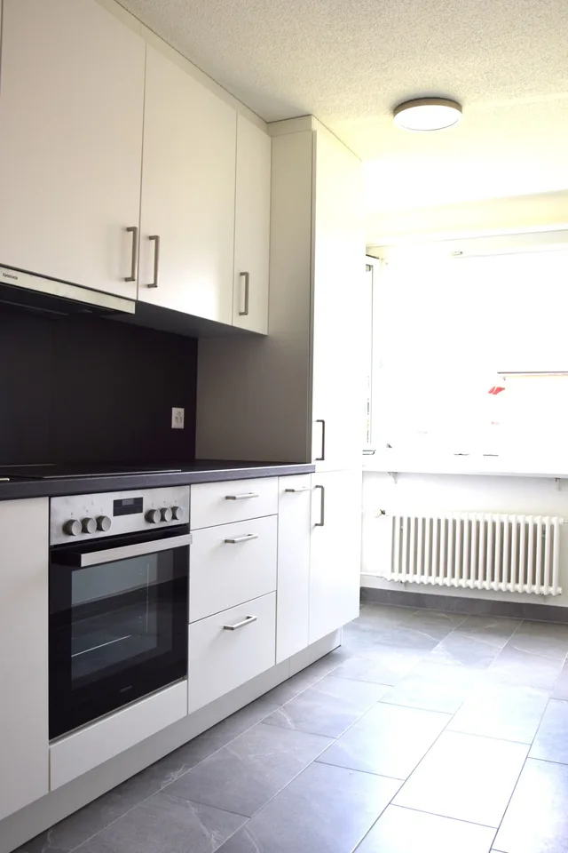 Appartamento di 3 camere completamente ristrutturato, tranquillo e ben collegato con balcone