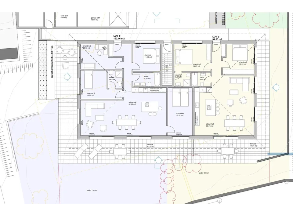Große neue Wohnung in Lutry mit Garten