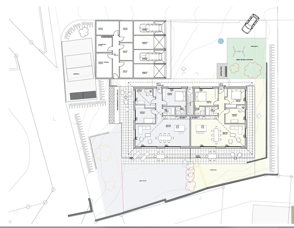 Große neue Wohnung in Lutry mit Garten
