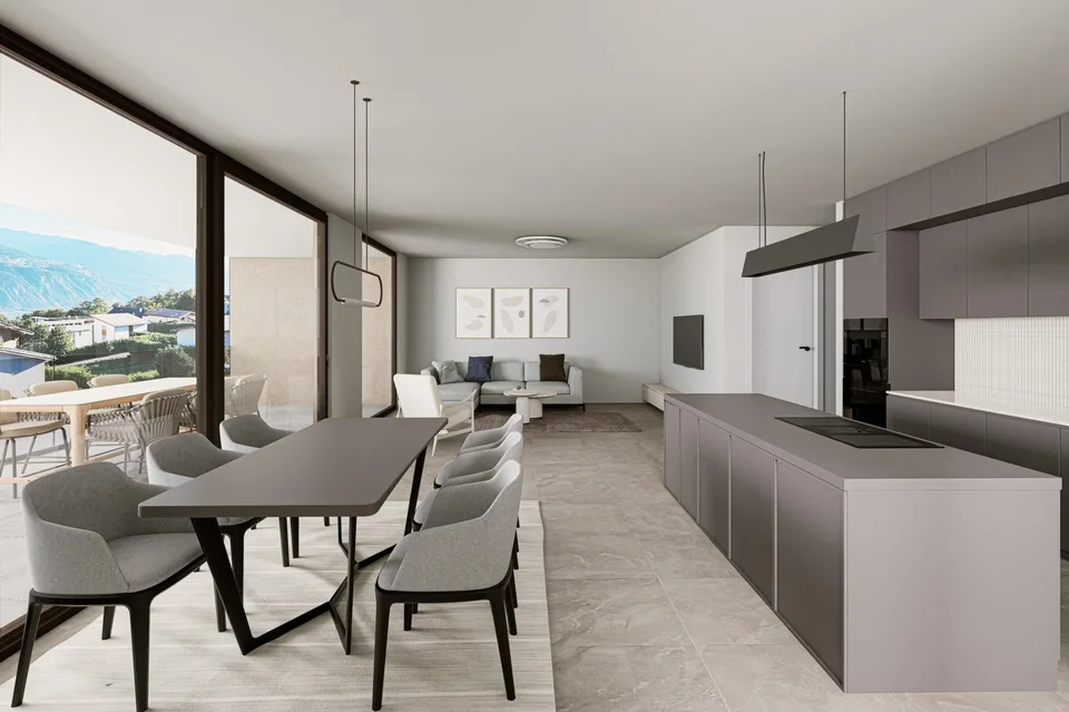 APPARTAMENTO 5,5 LOCALI 1° PIANO A CHERMIGNON D'EN HAUT