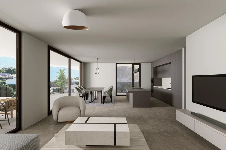 APPARTAMENTO 5,5 LOCALI 1° PIANO A CHERMIGNON D'EN HAUT