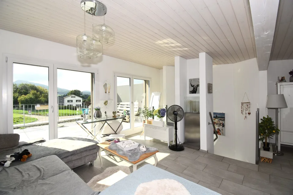 Familienfreundliches Doppel-Einfamilienhaus mit Weitblick und grosser Terrasse in Rodersdorf SO